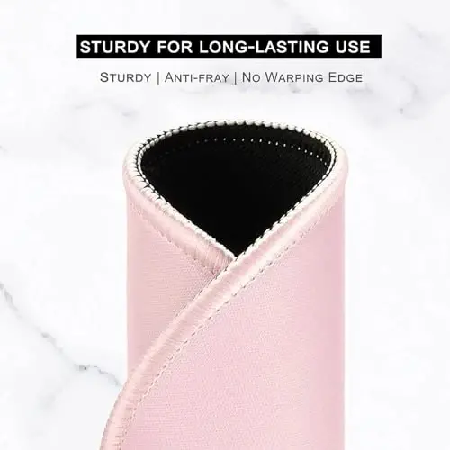 Hsurbtra Mouse Pad, Premium-Textured Small Round Mousepad 8.7 x 8.7 Inch Pink, Stitched Edge Anti-Slip Waterproof Rubber Mouse Mat, Pretty Cute Mouse Pad for Office Home Gaming Laptop Men Women Kids - 3