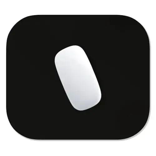 Hsurbtra Mouse Pad, Premium-Textured Small Square Mousepad 8 x 9 Inch Black, Thick 3 mm Anti-Slip Waterproof Rubber Pretty Cute Computer Mat for Office Home Gaming Laptop Men Women Kids - HSURBTRA