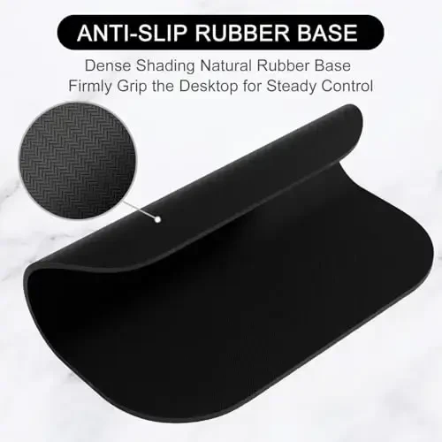 Hsurbtra Mouse Pad, Premium-Textured Small Square Mousepad 8 x 9 Inch Black, Thick 3 mm Anti-Slip Waterproof Rubber Pretty Cute Computer Mat for Office Home Gaming Laptop Men Women Kids - 3