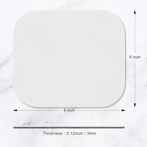 Hsurbtra Mouse Pad, Premium-Textured Small Square Mousepad 8 x 9 Inch Gray, Thick 3 mm Anti-Slip Waterproof Rubber Pretty Cute Computer Mat for Office Home Gaming Laptop Men Women Kids - 5
