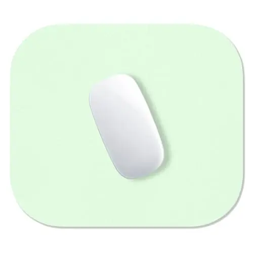 Hsurbtra Mouse Pad, Premium-Textured Small Square Mousepad 8 x 9 Inch Green, Thick 3 mm Anti-Slip Waterproof Rubber Pretty Cute Computer Mat for Office Home Gaming Laptop Men Women Kids - 1