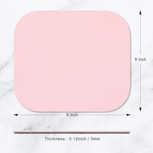 Hsurbtra Mouse Pad, Premium-Textured Small Square Mousepad 8 x 9 Inch Pink, Thick 3 mm Anti-Slip Waterproof Rubber Pretty Cute Computer Mat for Office Home Gaming Laptop Men Women Kids - 5