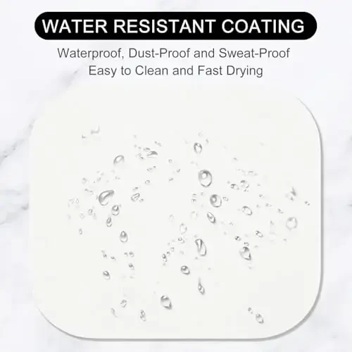 Hsurbtra Mouse Pad, Premium-Textured Small Square Mousepad 8 x 9 Inch White, Thick 3 mm Anti-Slip Waterproof Rubber Pretty Cute Computer Mat for Office Home Gaming Laptop Men Women Kids - 4