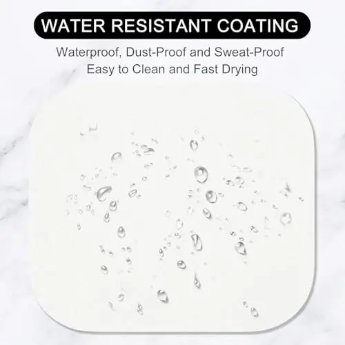 Hsurbtra Mouse Pad, Premium-Textured Small Square Mousepad 8 x 9 Inch White, Thick 3 mm Anti-Slip Waterproof Rubber Pretty Cute Computer Mat for Office Home Gaming Laptop Men Women Kids - 4