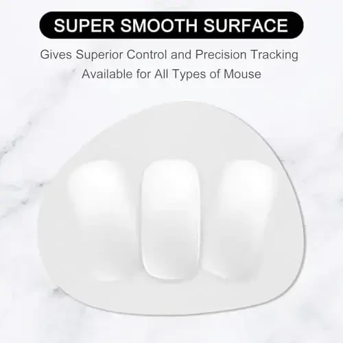 Hsurbtra Mouse Pad, Premium-To'qimali Kichik Oval Mousepad 8.7 x 7.1 Dyuymli Kulrang, Qalin 3 mm Sirpanishga Qarshi Suv o'tkazmaydigan Rezina Chiroyli Yoqimli Kompyuter Mat Ofis Uy O'yin Noutbuki Erkaklar Ayollar Bolalar uchun - 2
