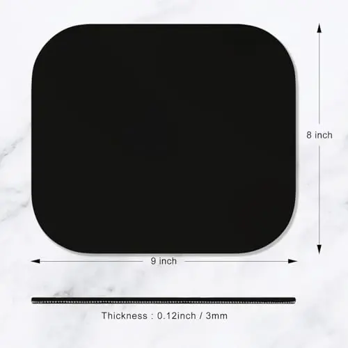 Hsurbtra Mouse Pad, Premium-To‘qimali Kichik To‘rtburchak Sichqoncha Yostig‘i 8 x 9 Dyuym Qora, Qalin 3 mm Sirpanishga Qarshi Suv o‘tkazmaydigan Rezina Chiroyli Yoqimli Kompyuter Mat Ofis Uy O‘yin Noutbuki Erkaklar Ayollar Bolalar uchun - 5