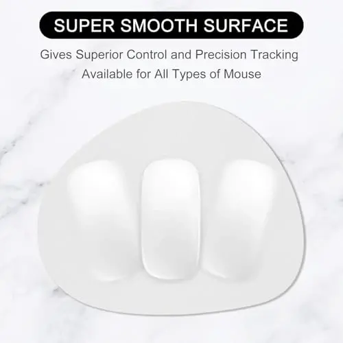 Hsurbtra sichqoncha paneli, Premium-dizaynli kichik oval sichqoncha paneli 8.7 x 7.1 dyuymli kulrang, qalin 3 mm sirpanishga qarshi suv o‘tkazmaydigan rezina chiroyli kompyuter mata ofis uy o‘yin noutbuki erkaklar ayollar bolalar uchun - HSURBTRA (1)