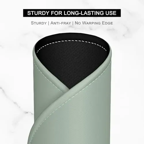 Hsurbtra Mouse Pad, Premium-Textured Small Round Mousepad 8.7 x 8.7 Inch Bean Green, Stitched Edge Anti-Slip Waterproof Rubber Pretty Cute Computer Mat for Office Home Gaming Laptop Men Women Kids - 3