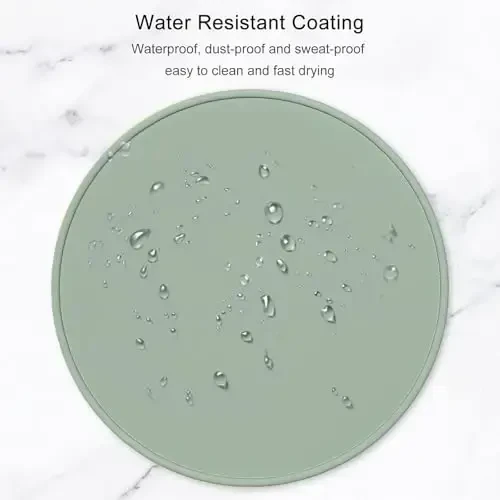 Hsurbtra Mouse Pad, Premium-Textured Small Round Mousepad 8.7 x 8.7 Inch Bean Green, Stitched Edge Anti-Slip Waterproof Rubber Pretty Cute Computer Mat for Office Home Gaming Laptop Men Women Kids - 6