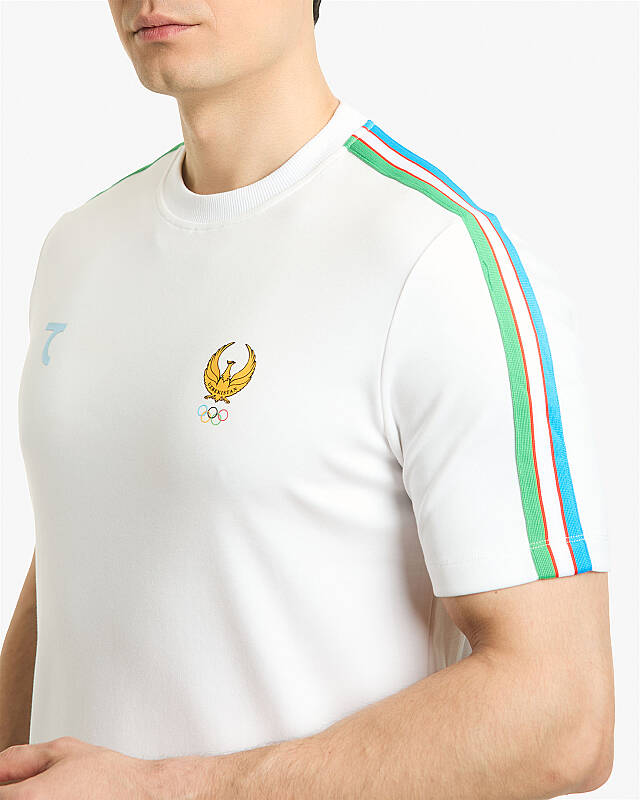 7SABER 2026 Olimpiyatları Özbekistan Baskılı Unisex Tişört - 2