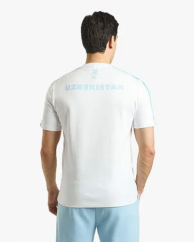 7SABER 2026 Olimpiyatları Özbekistan Baskılı Unisex Tişört - 3