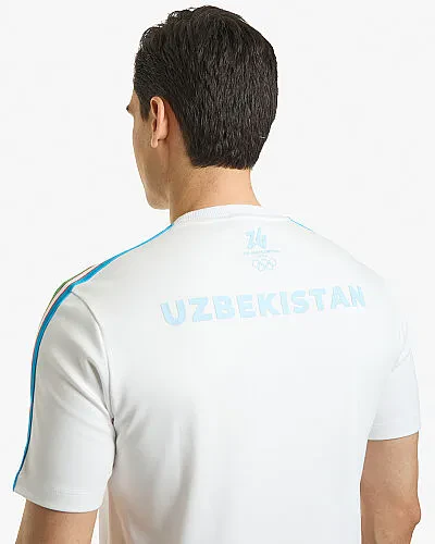 7SABER 2026 Olimpiyatları Özbekistan Baskılı Unisex Tişört - 4