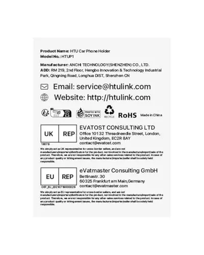 HTU [True Military-Grade] 2025 Upgraded Car Phone Holder 【Safety Certs & No Smell】 Cell Phone Holder for Car Mount for Dashboard Windshield Air Vent Long Arm Thick Case,Navy Blue - 8