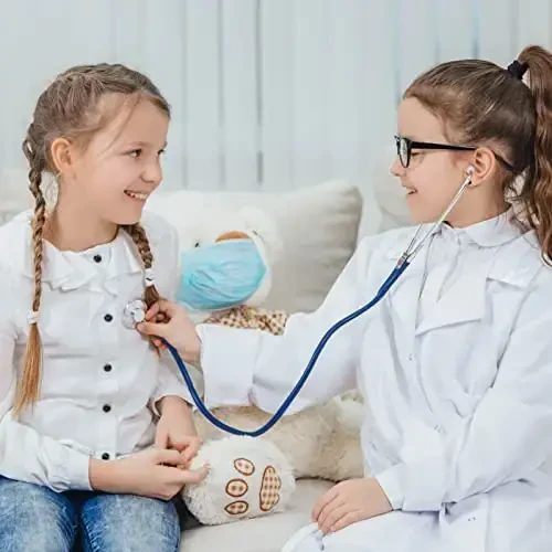 HTVYYDS Doctor Costume Kids, Lab Coat for Kids with Working Stethoscope and ID Card, Doctor Scientist Costume for Boy Girl - 5