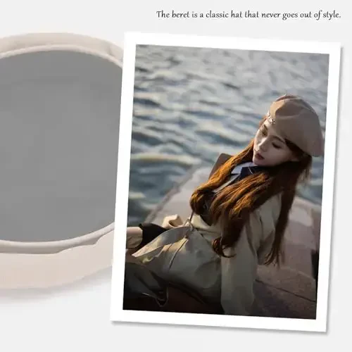 huablo French Beret Hats for Women Premium Cotton Beanie - 3