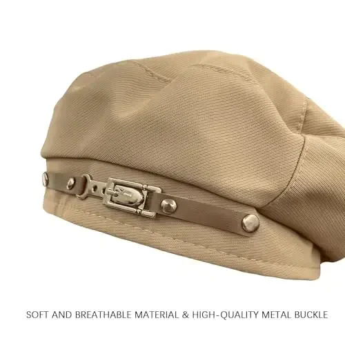 huablo French Beret Hats for Women Premium Cotton Beanie - 5