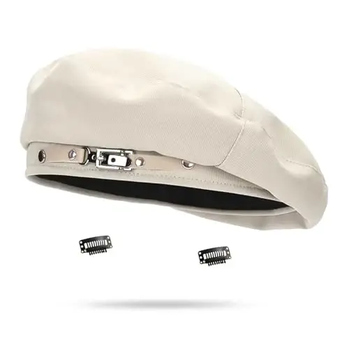 huablo French Beret Hats for Women Premium Cotton Beanie - 6