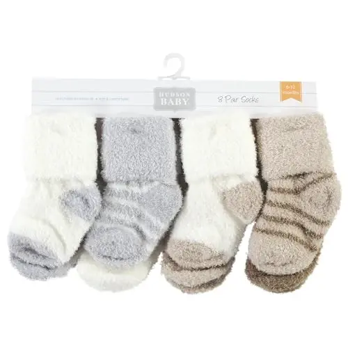Hudson Baby Baby 8-pack Cotton Rich Newborn and Terry Socks - 2