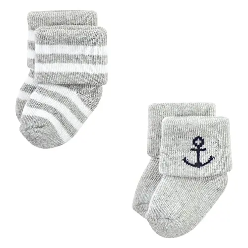 Hudson Baby Baby 8-pack Cotton Rich Newborn and Terry Socks - 4