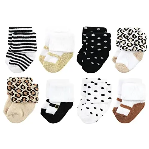 Hudson Baby Baby 8-pack Cotton Rich Newborn and Terry Socks 