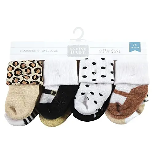Hudson Baby Baby 8-pack Cotton Rich Newborn and Terry Socks - 2