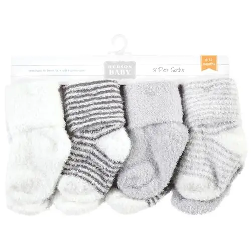 Hudson Baby Baby 8-pack Cotton Rich Newborn and Terry Socks - HUDSON (1)