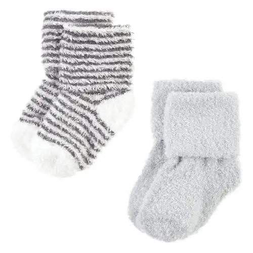 Hudson Baby Baby 8-pack Cotton Rich Newborn and Terry Socks - 4