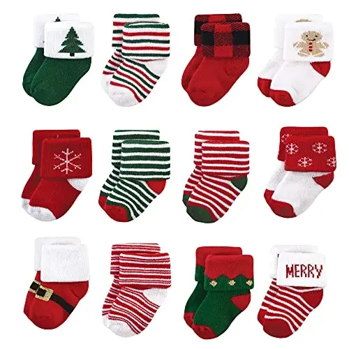 Hudson Baby Baby 8-pack Cotton Rich Newborn and Terry Socks - 1
