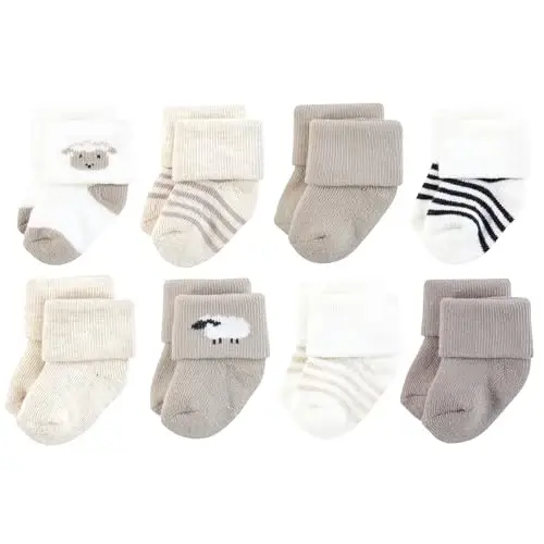 Hudson Baby Baby 8-pack Cotton Rich Newborn and Terry Socks - 1