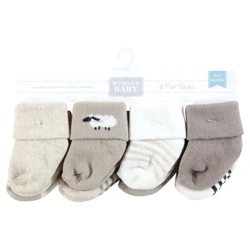 Hudson Baby Baby 8-pack Cotton Rich Newborn and Terry Socks - HUDSON (1)