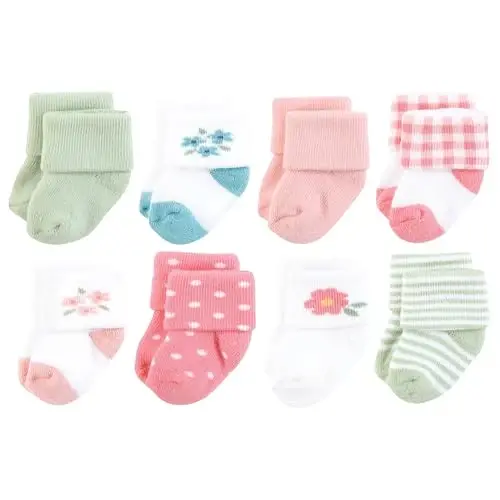 Hudson Baby Baby 8-pack Cotton Rich Newborn and Terry Socks - 1