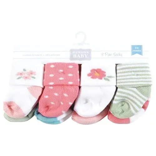 Hudson Baby Baby 8-pack Cotton Rich Newborn and Terry Socks - 2