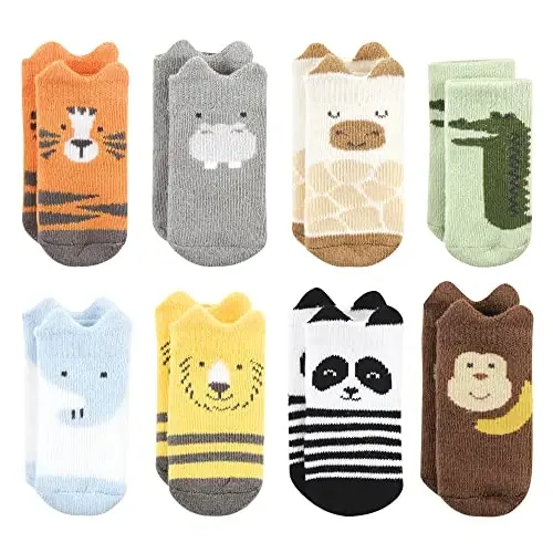 Hudson Baby Baby 8-pack Cotton Rich Newborn and Terry Socks - 1