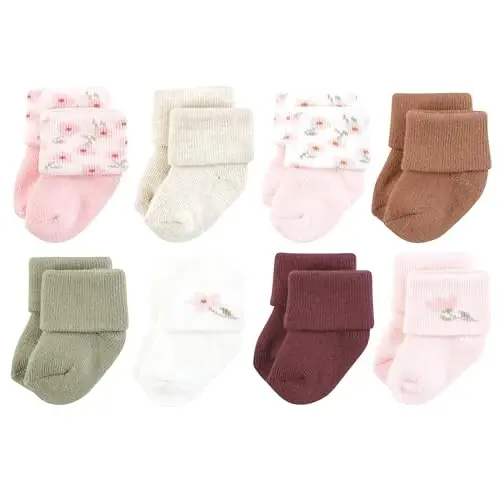 Hudson Baby Baby 8-pack Cotton Rich Newborn and Terry Socks - 1