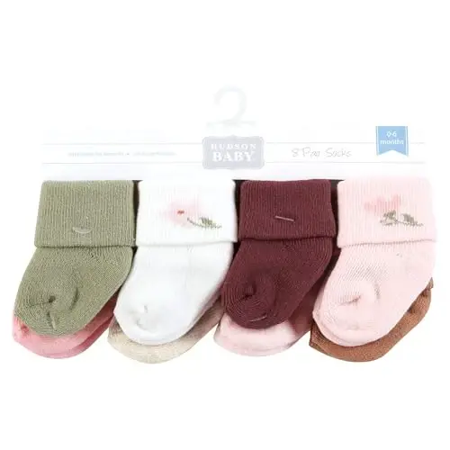 Hudson Baby Baby 8-pack Cotton Rich Newborn and Terry Socks - 2