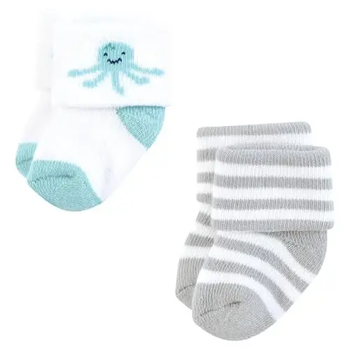 Hudson Baby Baby 8-pack Cotton Rich Newborn and Terry Socks - 5