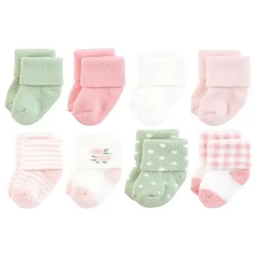 Hudson Baby Baby 8-pack Cotton Rich Newborn and Terry Socks - 1
