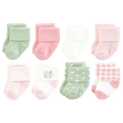 Hudson Baby Baby 8-pack Cotton Rich Newborn and Terry Socks - 1