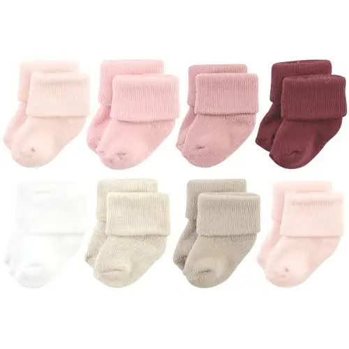 Hudson Baby Baby 8-pack Cotton Rich Newborn and Terry Socks - 1