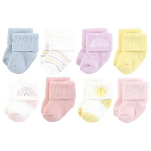 Hudson Baby Baby 8-pack Cotton Rich Newborn and Terry Socks - 1