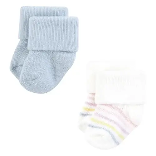 Hudson Baby Baby 8-pack Cotton Rich Newborn and Terry Socks - 4