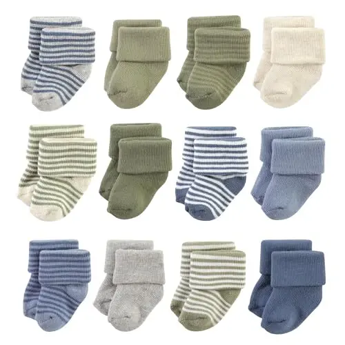 Hudson Baby Baby 8-pack Cotton Rich Newborn and Terry Socks 