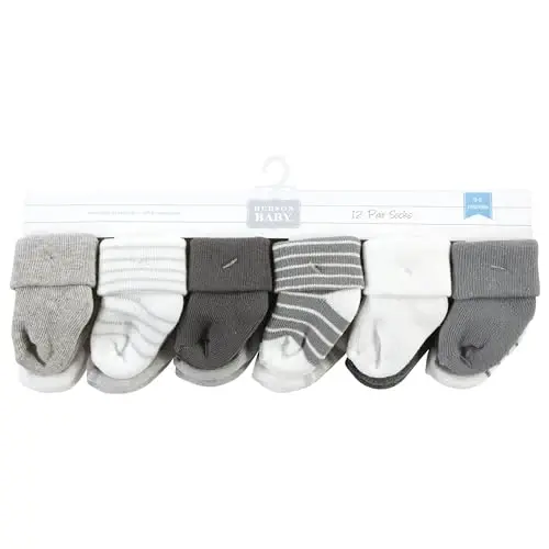 Hudson Baby Baby 8-pack Cotton Rich Newborn and Terry Socks - 2