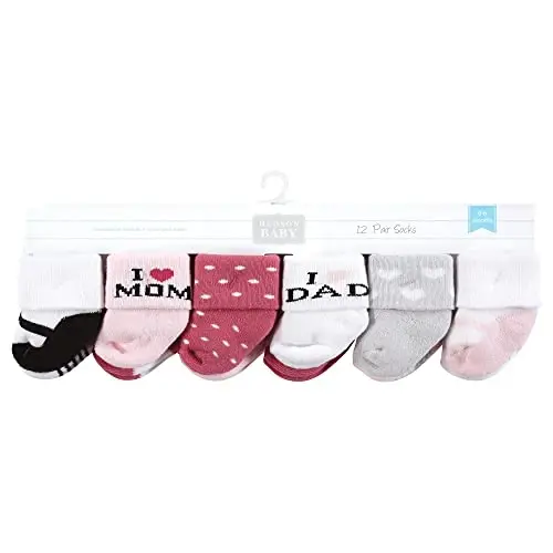 Hudson Baby Baby 8-pack Cotton Rich Newborn and Terry Socks - 2