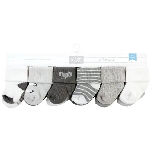 Hudson Baby Baby 8-pack Cotton Rich Newborn and Terry Socks - 2