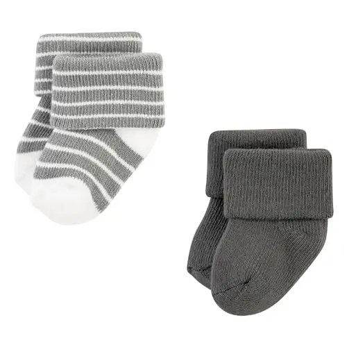 Hudson Baby Baby 8-pack Cotton Rich Newborn and Terry Socks - 4