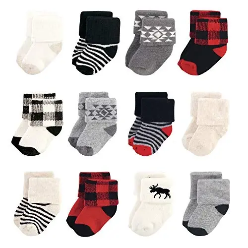 Hudson Baby Baby 8-pack Cotton Rich Newborn and Terry Socks 