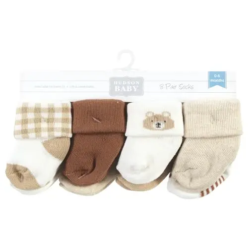 Hudson Baby Baby 8-pack Cotton Rich Newborn and Terry Socks - BABYVISION INC. (1)