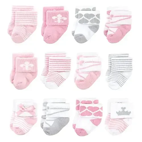 Hudson Baby baby-boys Cotton Rich Newborn and Terry Socks - BABYVISION INC.