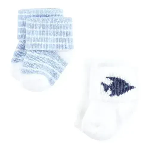 Hudson Baby baby-boys Cotton Rich Newborn and Terry Socks - 5